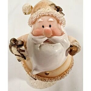 Greenbrier Santa Bobble Body Spring Figure 6in Gold 2006 Collectible